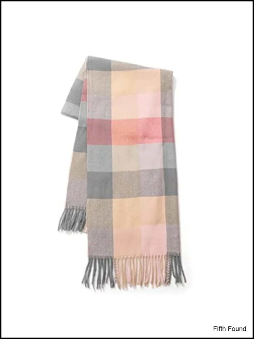Wool Blend Scarf Cashmere Feel Winter Plaid Shawl Wrap with Gift Box